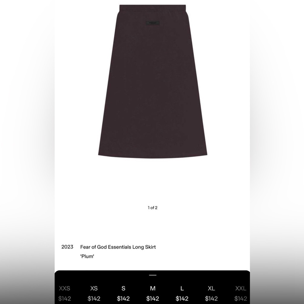 Fear of God essentials skirt